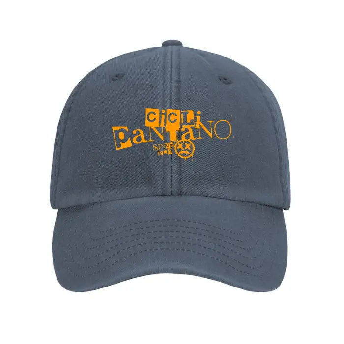 Cappellino orange Punk denim.webp