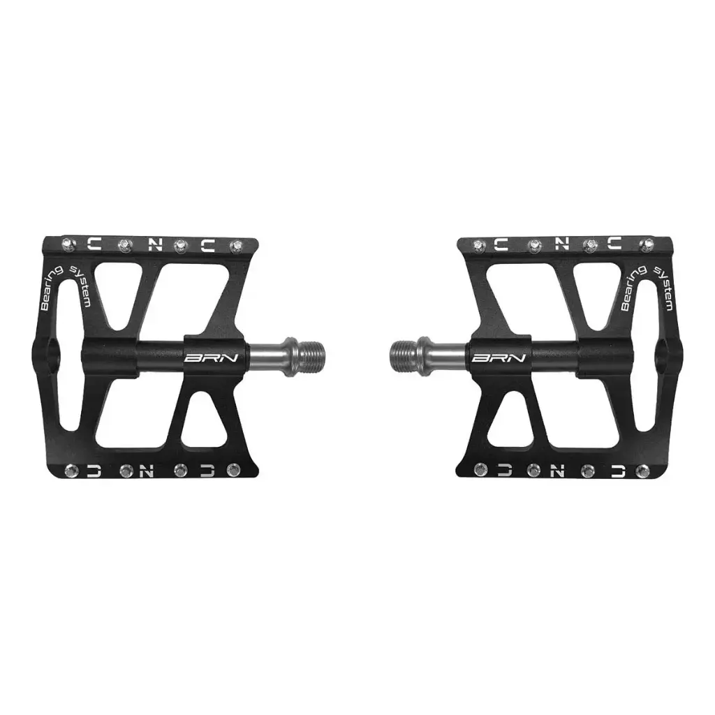 PEDALI BRN FLAT ALLOY 8 PINS (Nero)