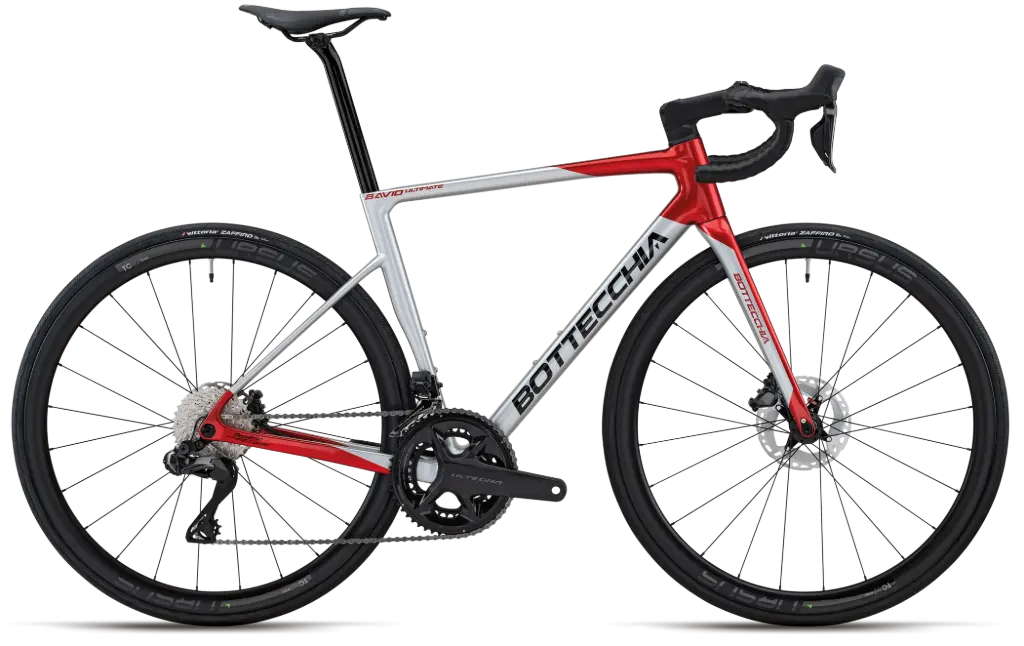 BOTTECCHIA 59DD11 8AVIO ULTIMATE Shimano 105 Di2 24v Special Edition (Ursus Carbon TC37 TL, 46, Argento+Rosso)