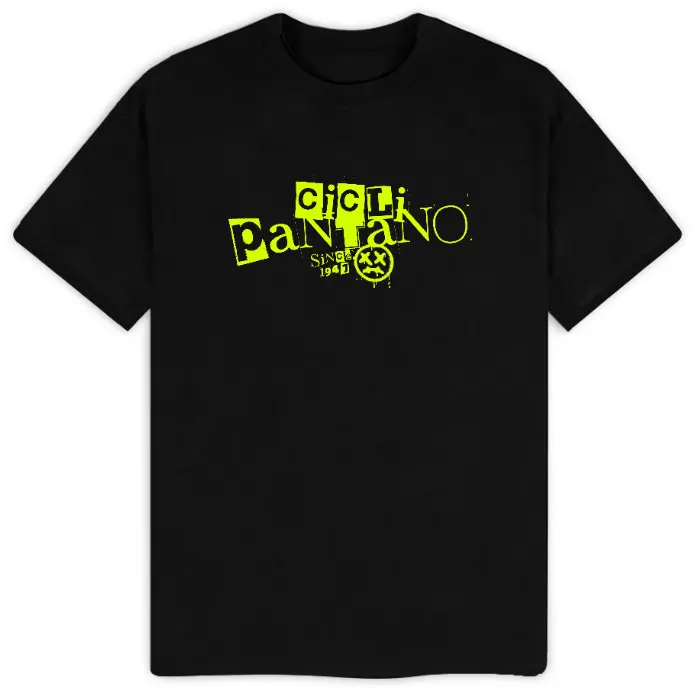 T-SHIRT YELLOW PUNK (S, Nero)