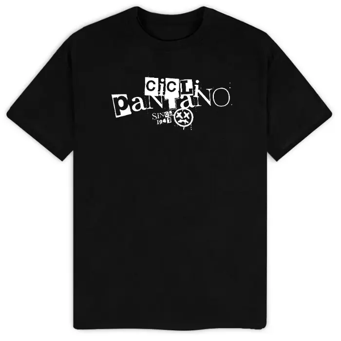 T-SHIRT WHITE PUNK (S, Nero)