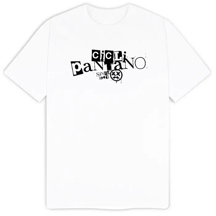 T-SHIRT BLACK PUNK (S, Bianco)